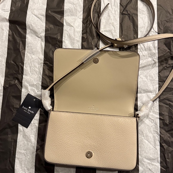 Kate Spade Beige and Light Brown Crossbody Bag NWT - Picture 2 of 4
